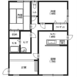 コーポ私市の物件間取画像